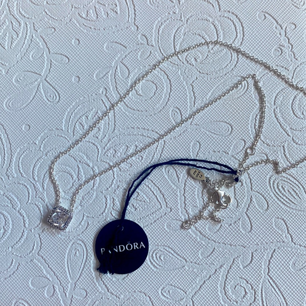 Authentic square sparkle necklace